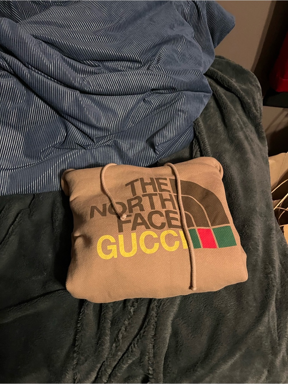 Gucci x The North Face Men's Tan Logo Hoodie